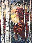 Birches Canvas Paintings - Lake of Birches